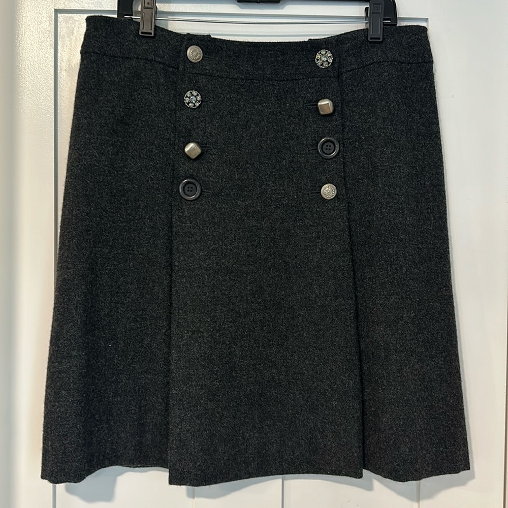 Moschino Grey Wool Skirt. Size 12 US.